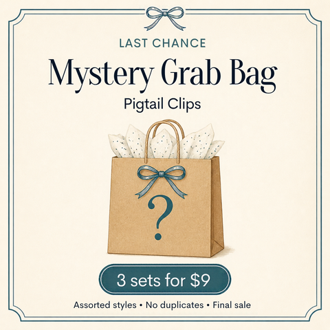 Pigtail Clip Mystery Grab Bag - 3 assorted sets for $9