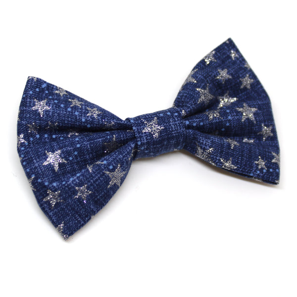 Denim Stars Bow Tie