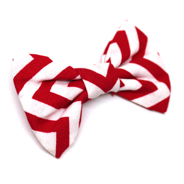 Red Chevron Bow Tie