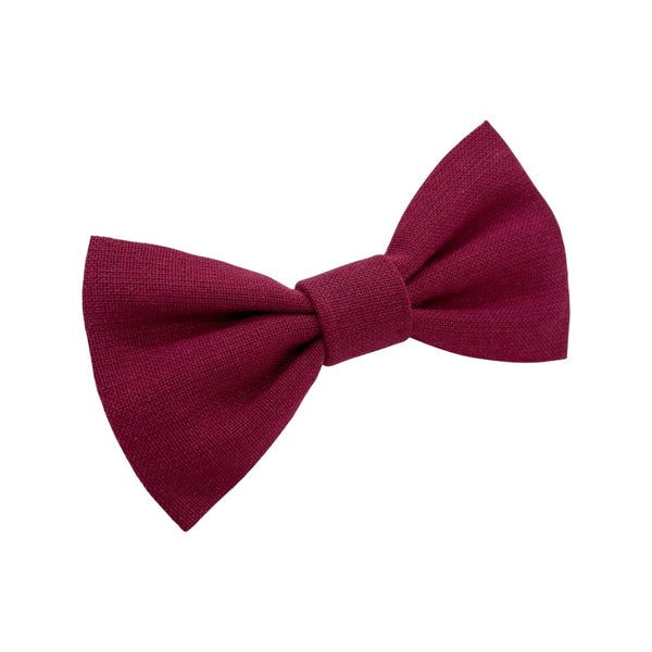 Burgundy pre-tied bow tie for babies and boys