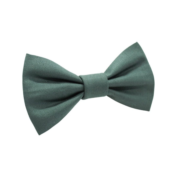 Hunter green pre-tied bow tie for babies and boys