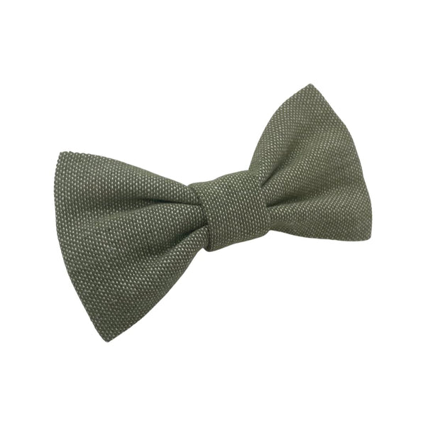Woven sage pre-tied bow tie for babies and boys