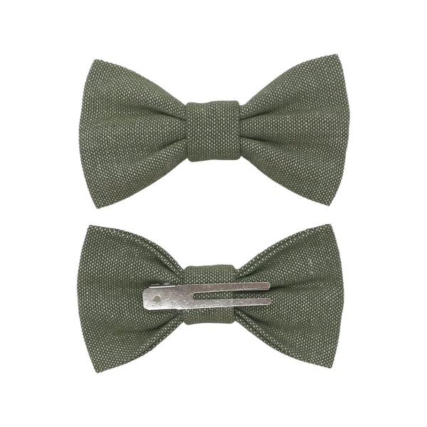Woven sage pre-tied bow tie for babies and boys