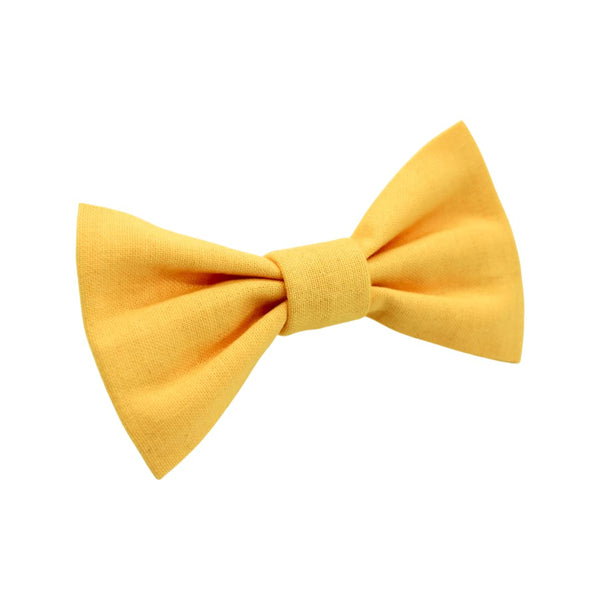 Yellow pre-tied bow tie for babies and boys