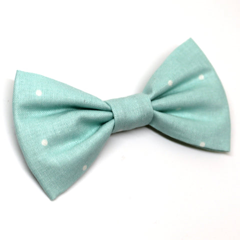 Baby Blue Polkadot Bow Tie