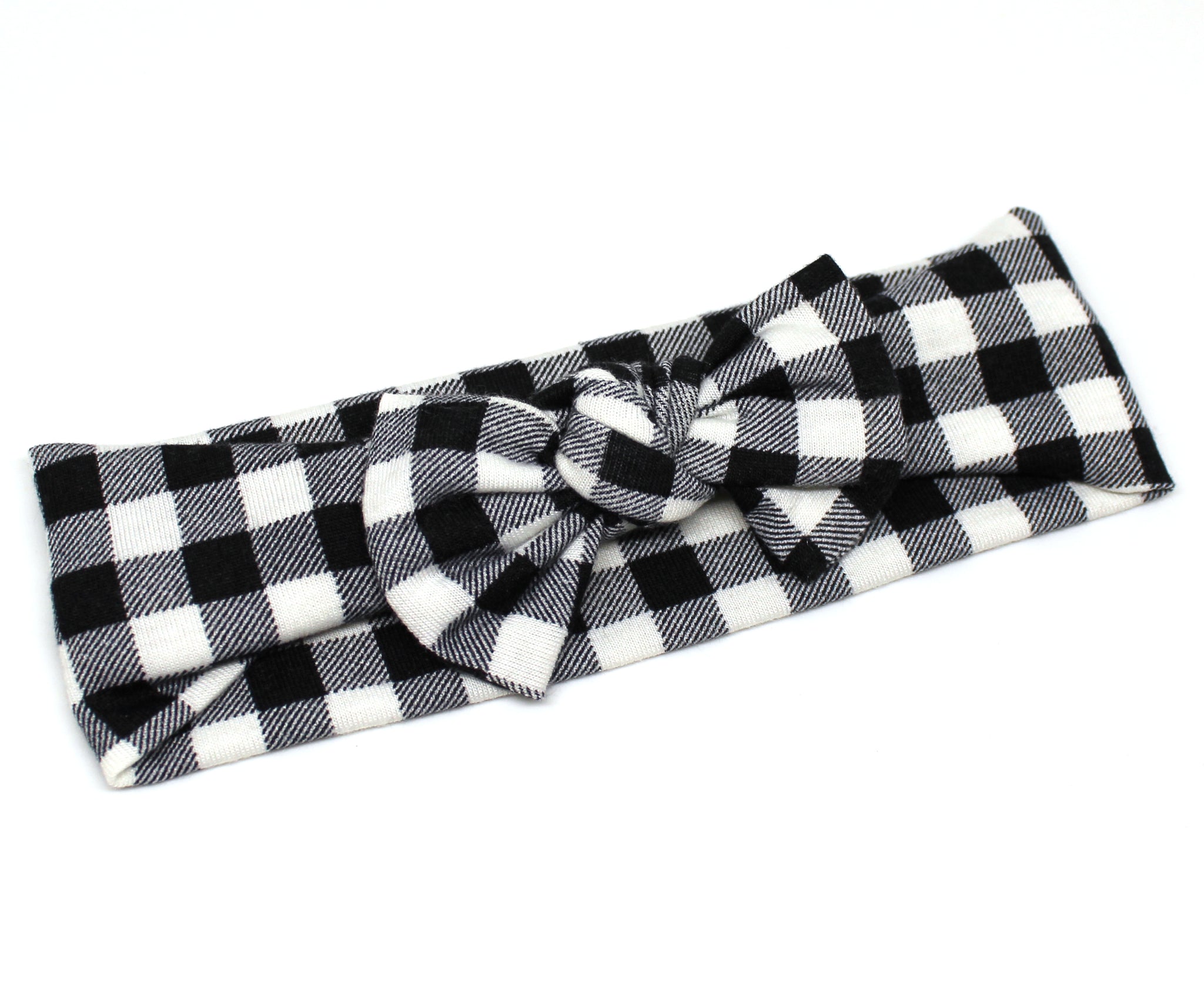 Black Buffalo Plaid Headband