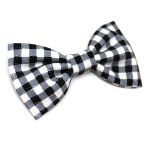 Black Checkered Bow Tie