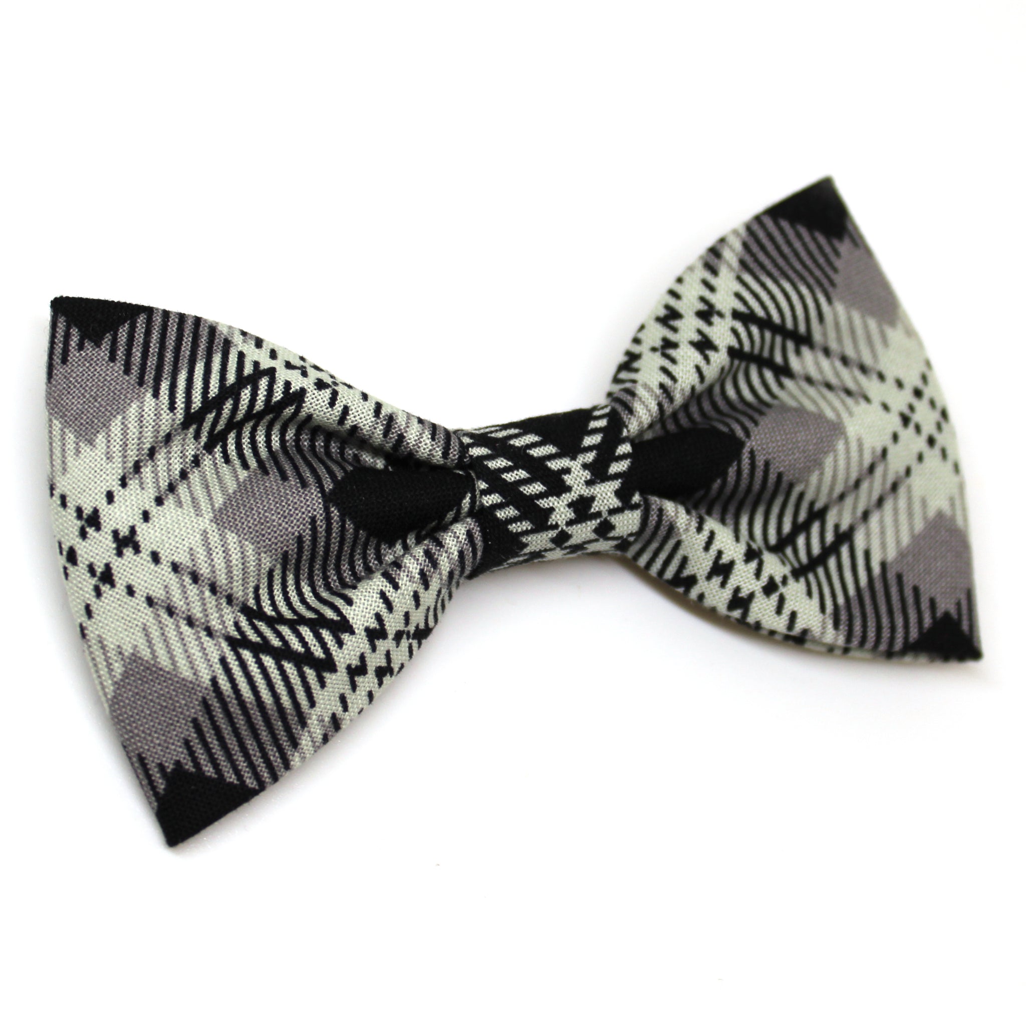 Black Plaid Bow Tie