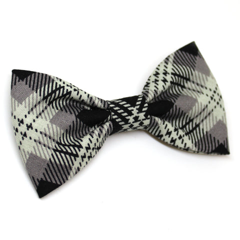 Black Plaid Bow Tie