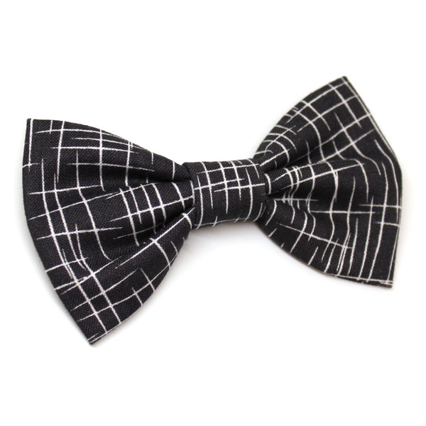 Black Streaked Bow Tie