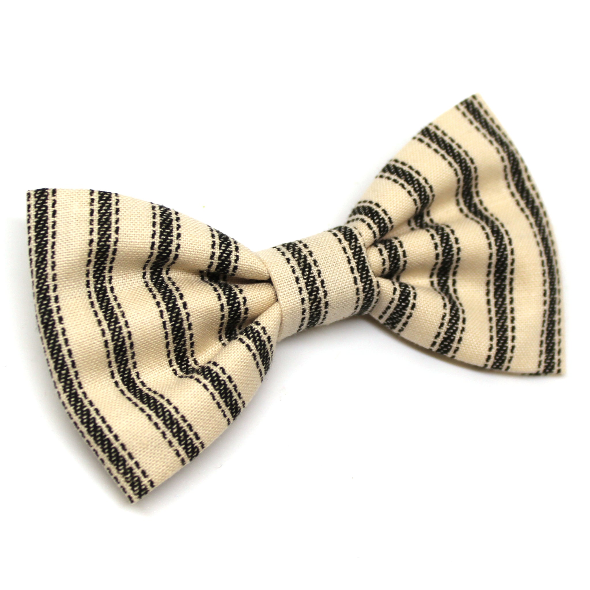 Black Striped Bow Tie