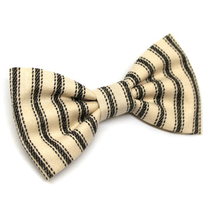 Black Striped Bow Tie