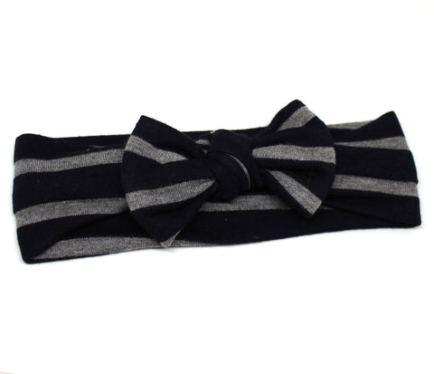 Black and Gray Striped Headband