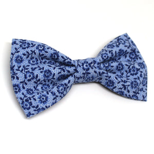 Blue Floral Bow Tie