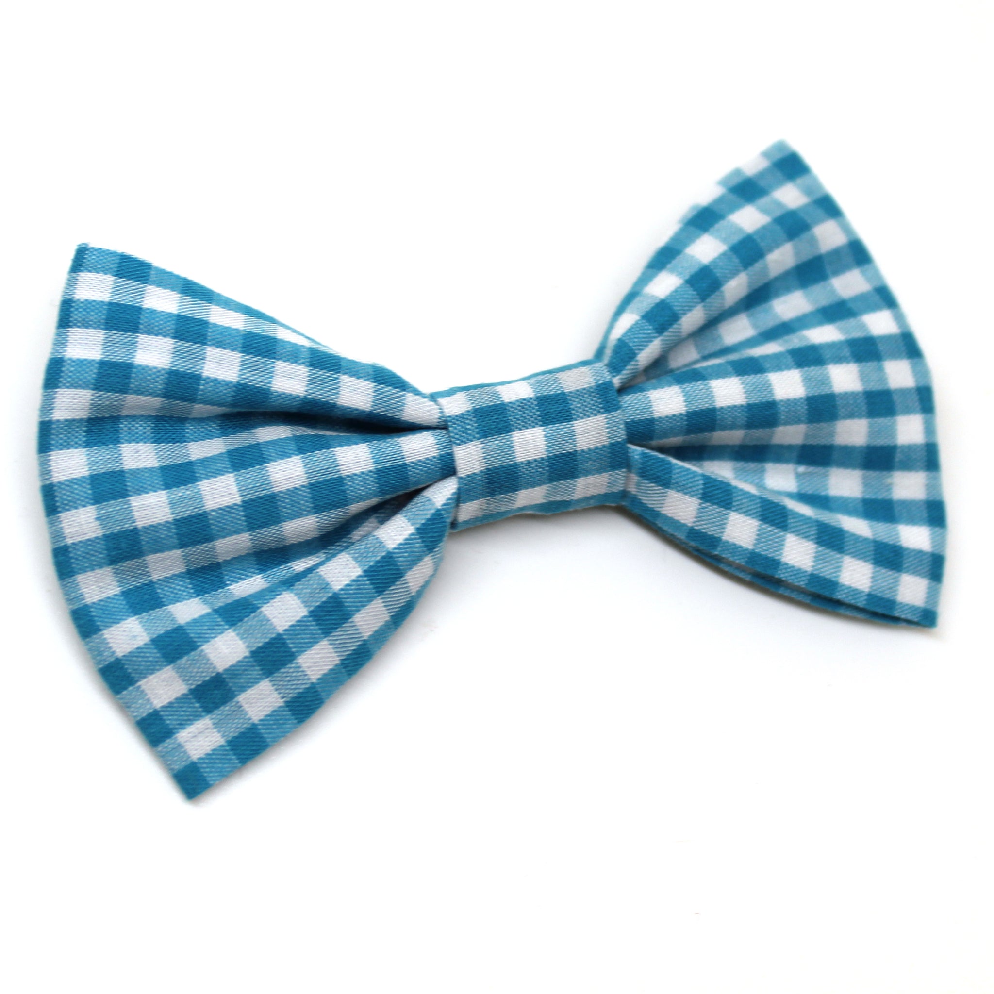 Blue Gingham Bow Tie