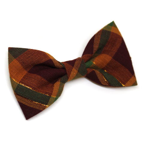 Brown + Gold Bow Tie