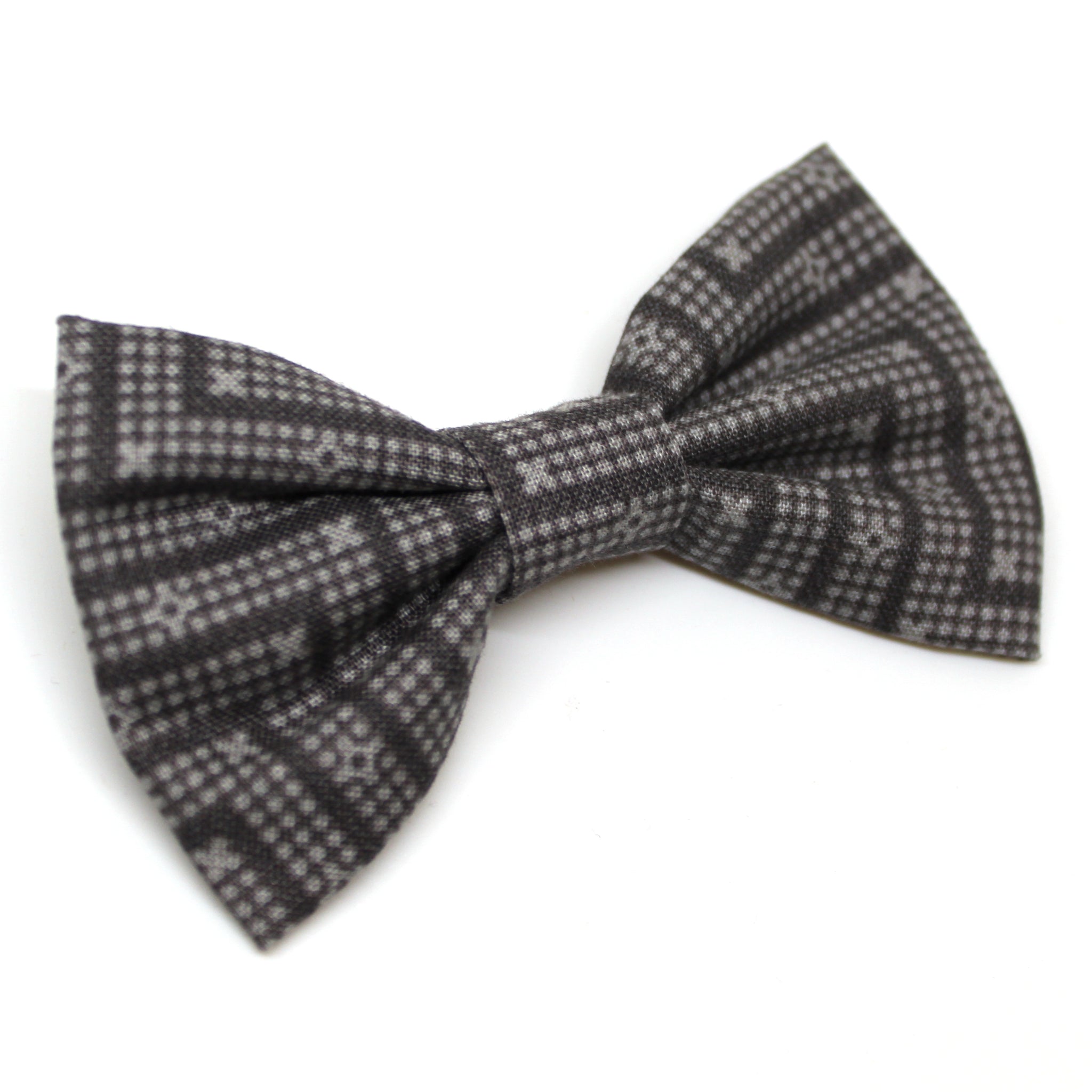 Gray Patterned Bow Tie