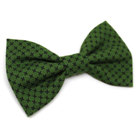 Green Checked Bow Tie