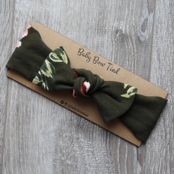 Green Floral Headband