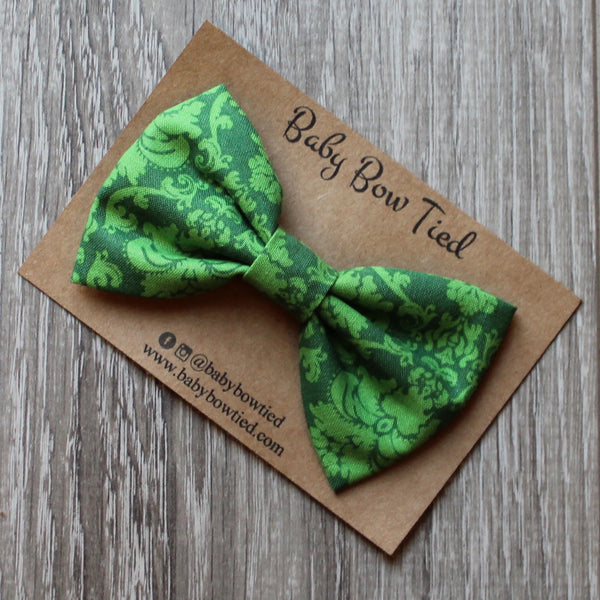 Green Paisley Bow Tie