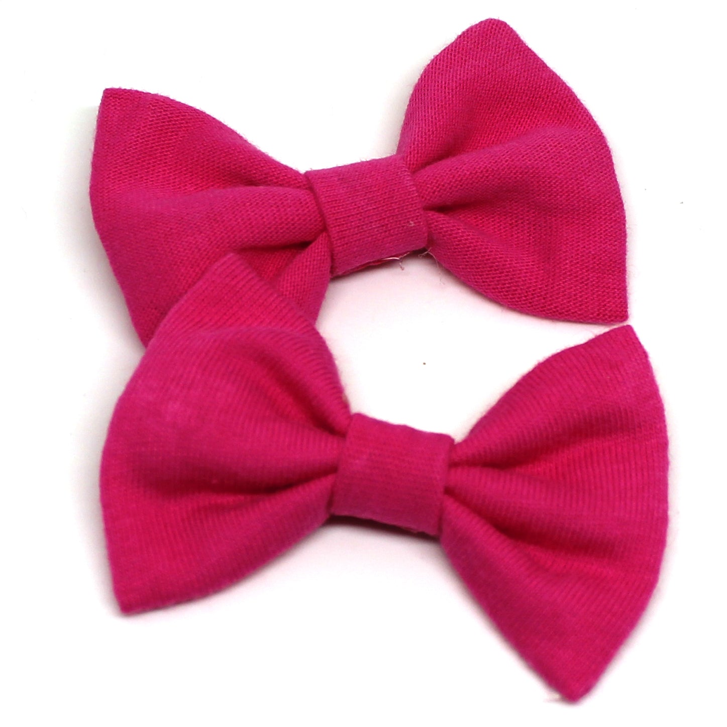 Hot Pink Fabric Pigtail Clips