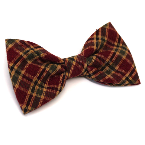 Red + Green Plaid Bow Tie