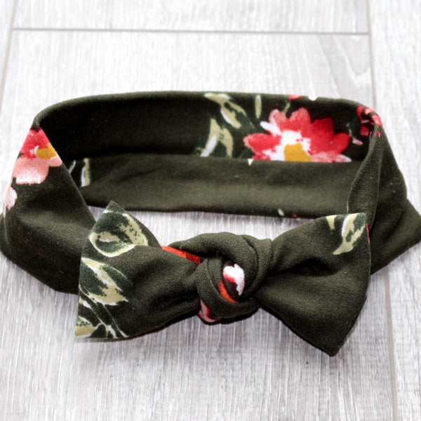 Green Floral Headband