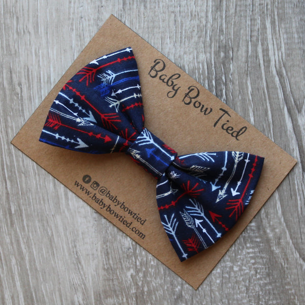 Navy Arrow Bow Tie