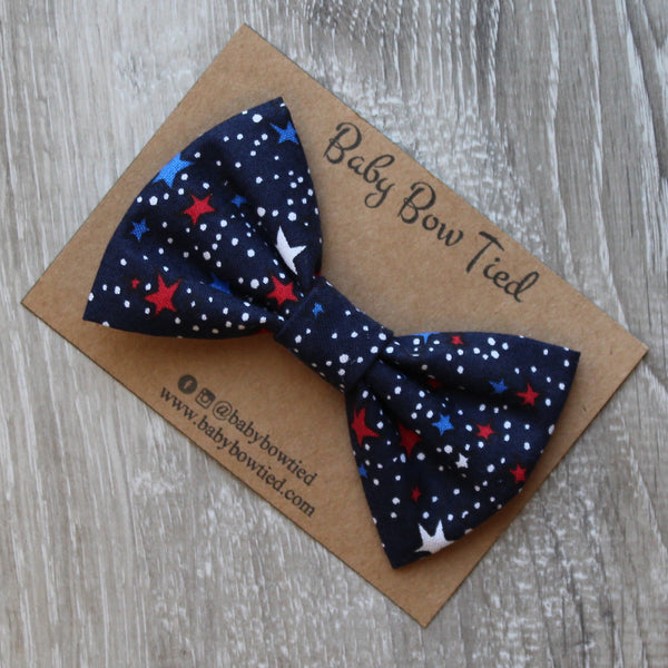 Navy Stars Bow Tie