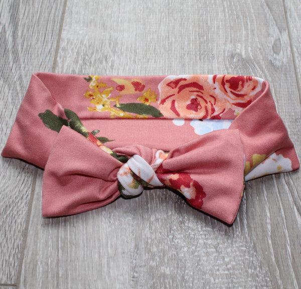 Peach Floral Headband