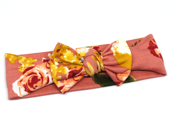 Peach Floral Headband