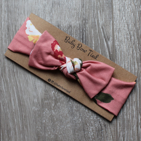 Peach Floral Headband