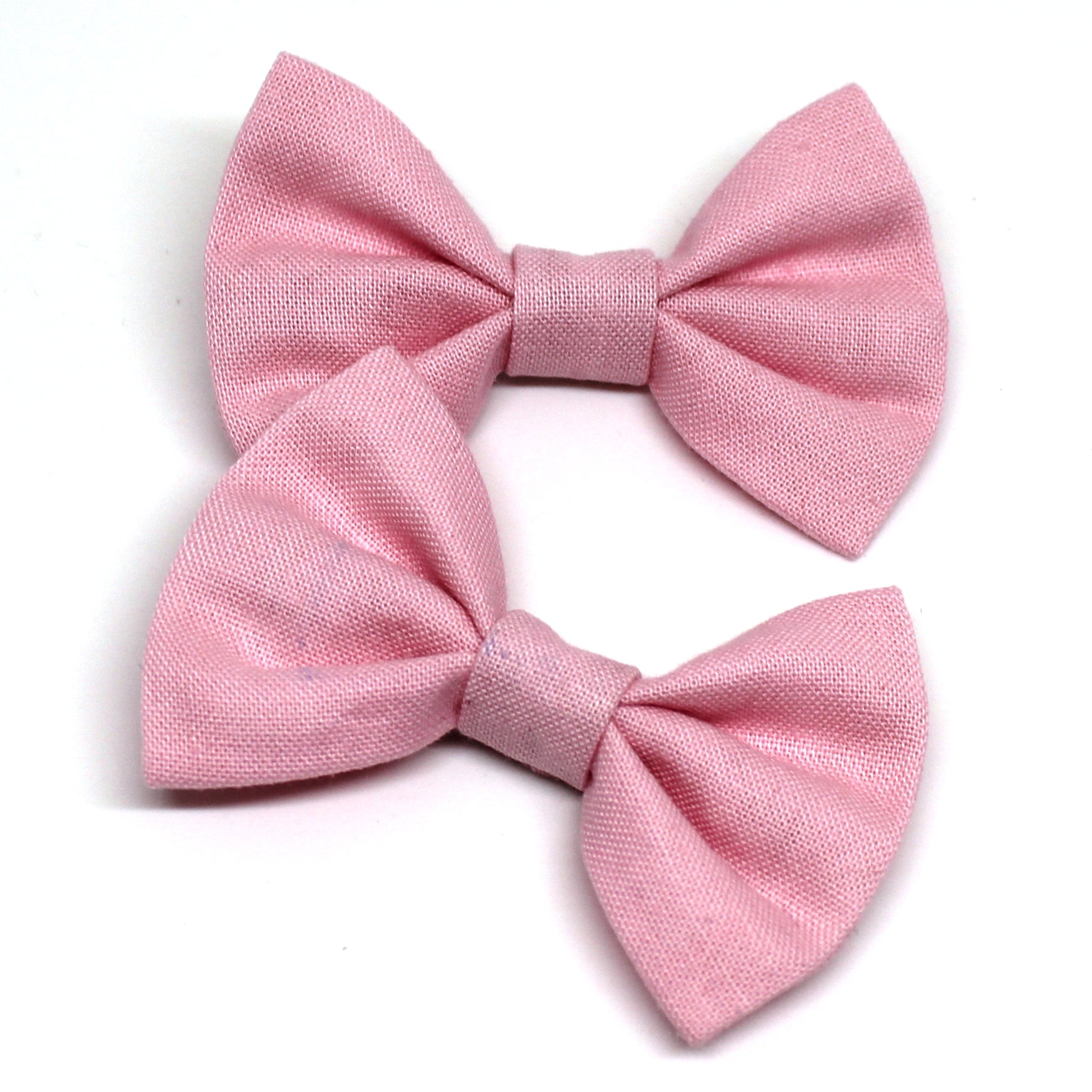 Pink Fabric Pigtail Clips