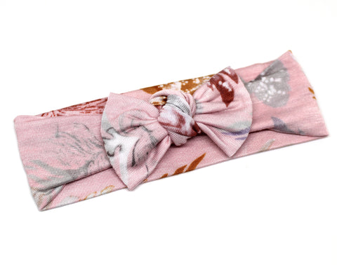Pink Feather Headband