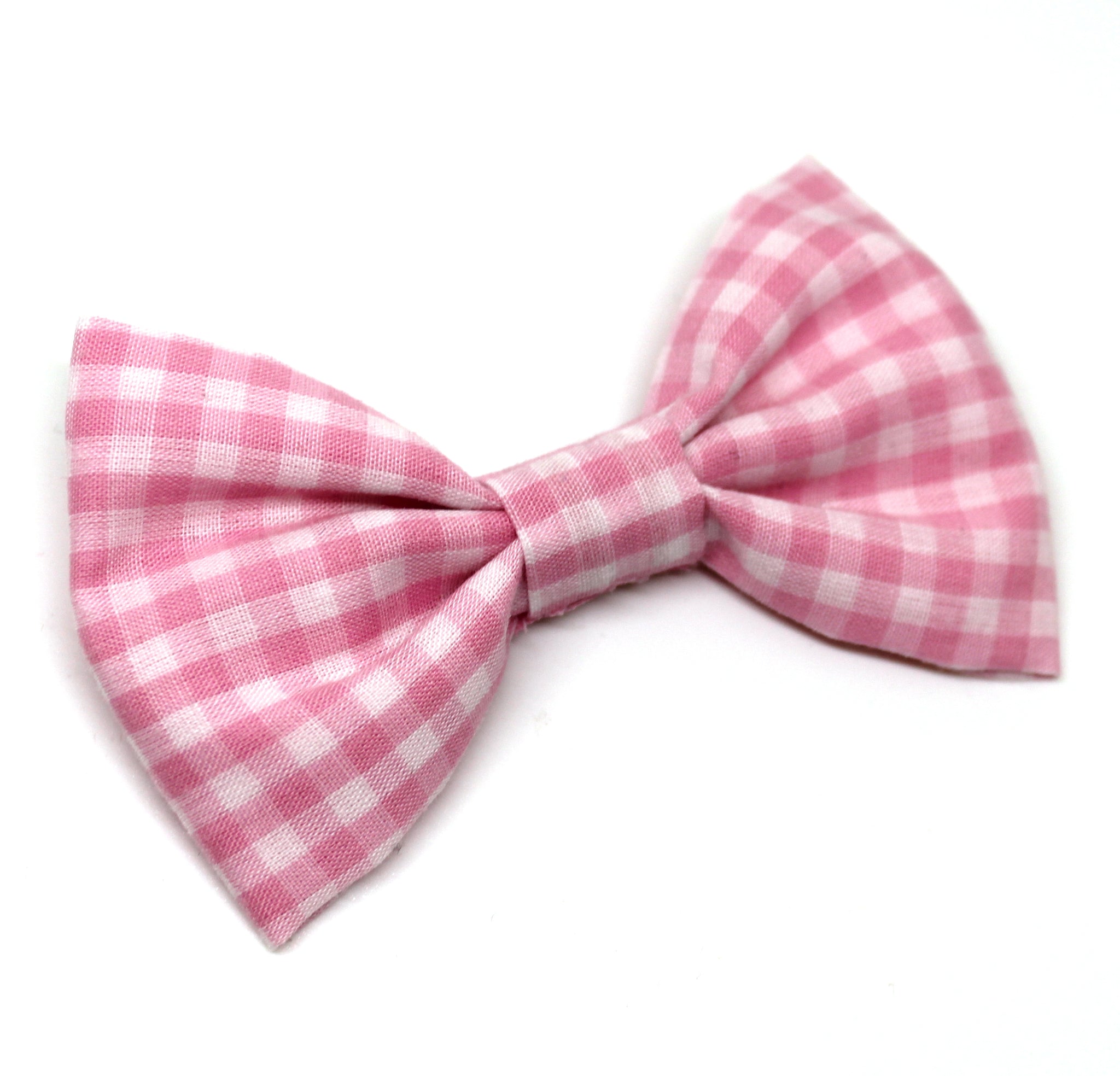 Pre-tied Gingham Bow with Twist Tie: Light Pink