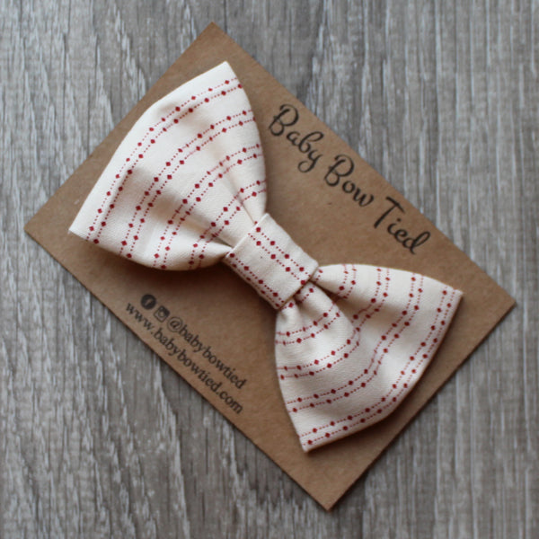 Red Striped Bow Tie