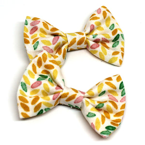 Spring Fabric Pigtail Clips