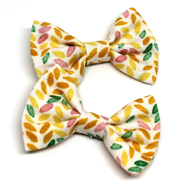 Spring Fabric Pigtail Clips