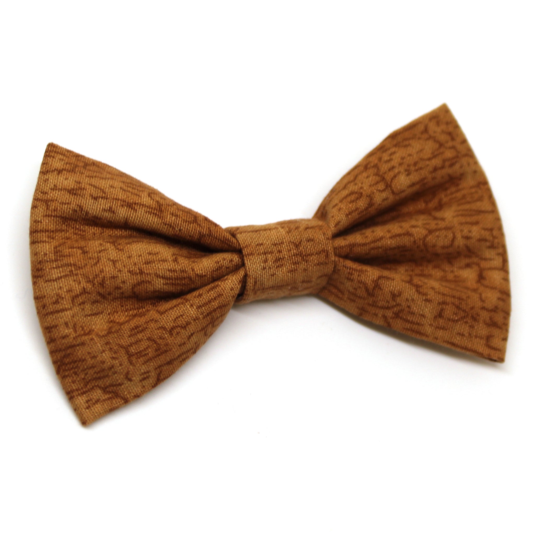 Wood Fabric Bow Tie