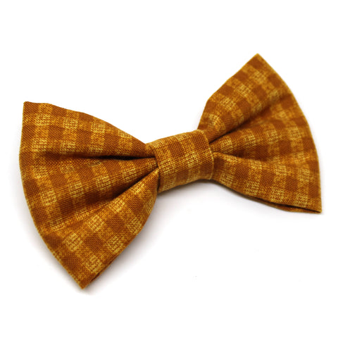 Yellow Plaid Bow Tie