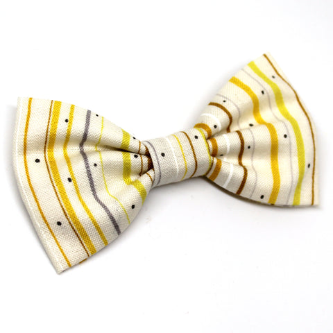Yellow Striped Bow Tie